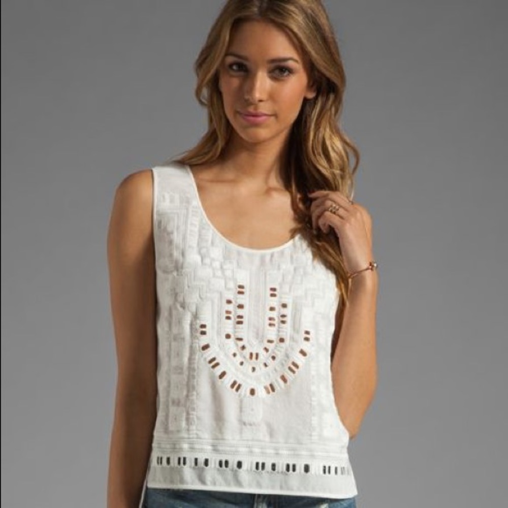 BCBGMAXAZRIA RUNWAY LAYCIE SILK CHIFFON TOP